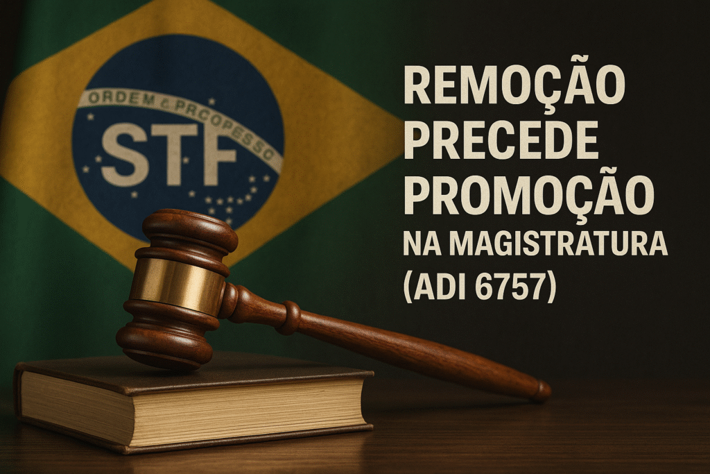 STF: remoção precede promoção na magistratura (ADI 6757)